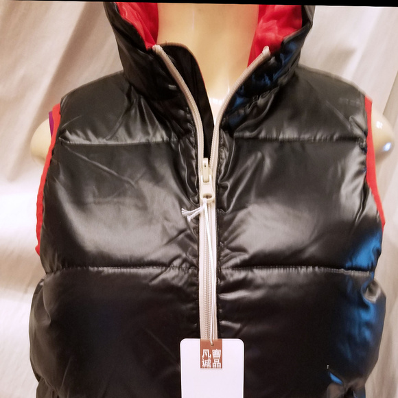 VANCL Black & Red Down Vest M L - Picture 3 of 5